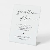 ミニマル世代の愛のサイン 台座サイン (正面)