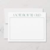 ミニマル両面写真卒業 サンキューカード (裏面)