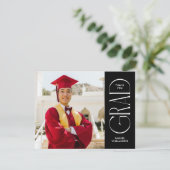 ミニマル両面写真卒業 サンキューカード (スタンド正面)