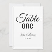 ミニマル両面披露宴テーブル番号 (正面)