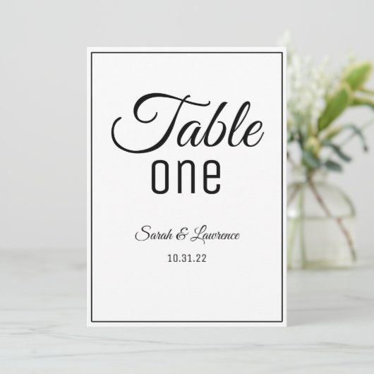 ミニマル両面披露宴テーブル番号 (スタンド正面)