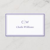 ミニマル中紫， 2 縁ど 名刺 (正面)