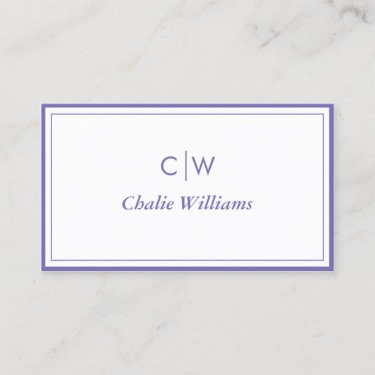 ミニマル中紫， 2 縁ど 名刺 (正面)