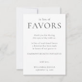 ミニマル主義の寄付に代結婚えて カード (正面)