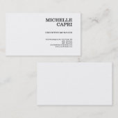 ミニマル主義の平原モダン印刷を受ける 名刺 (正面/裏面)