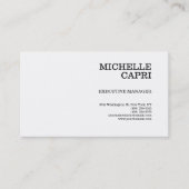 ミニマル主義の平原モダン印刷を受ける 名刺 (正面)