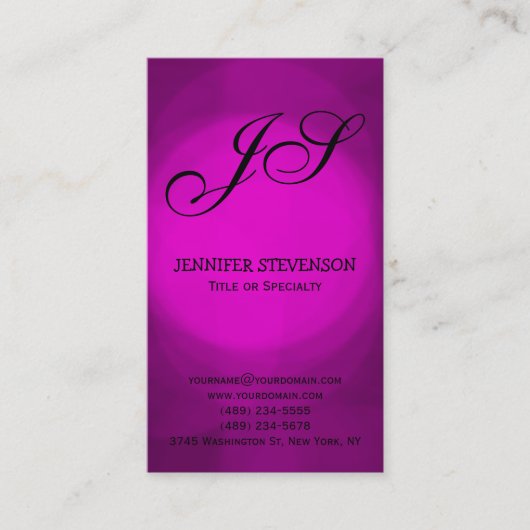 ミニマル主義の平原モダン印刷を受ける 名刺 (正面)