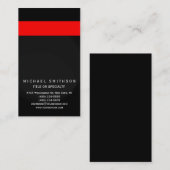 ミニマル主義の平原モダン印刷を受ける 名刺 (正面/裏面)