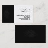 ミニマル主義の平原モダン印刷を受ける 名刺 (正面/裏面)