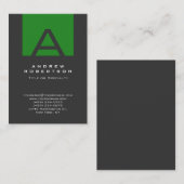 ミニマル主義の平原モダン印刷を受ける 名刺 (正面/裏面)