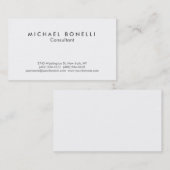 ミニマル主義の平原モダン印刷を受ける 名刺 (正面/裏面)