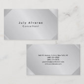 ミニマル主義の平原モダン印刷を受ける 名刺 (正面/裏面)