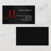 ミニマル主義の平原モダン印刷を受ける 名刺 (正面/裏面)