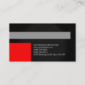 ミニマル主義の平原モダン印刷を受ける 名刺 (裏面)