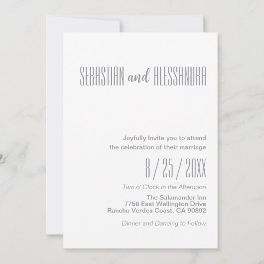 ミニマル主義の「我々はそれを公式に作ってい結婚る 招待状 (裏面)