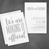 ミニマル主義の「我々はそれを公式に作ってい結婚る 招待状