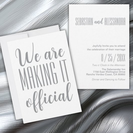 ミニマル主義の「我々はそれを公式に作ってい結婚る 招待状