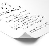 ミニマル主義者が毛布結婚の看板を取る ポスター (角)