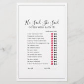 ミニマル主義者の彼は彼女がゲームを言った チラシ (正面)