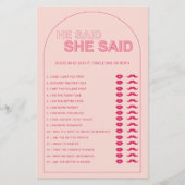 ミニマル主義者の彼は彼女がブライダルシャワーゲームを言った (正面)