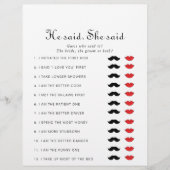 ミニマル主義者の彼は彼女はブライダルシャワーゲームを言った (正面)