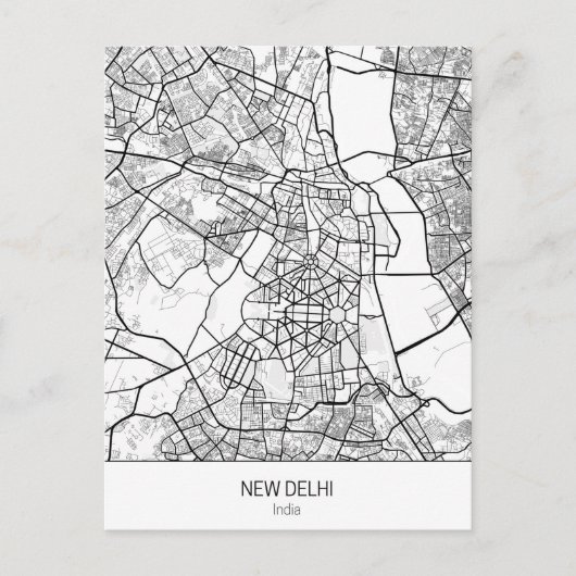 ミニマル主義者ニューデリー・インド ポストカード (正面)