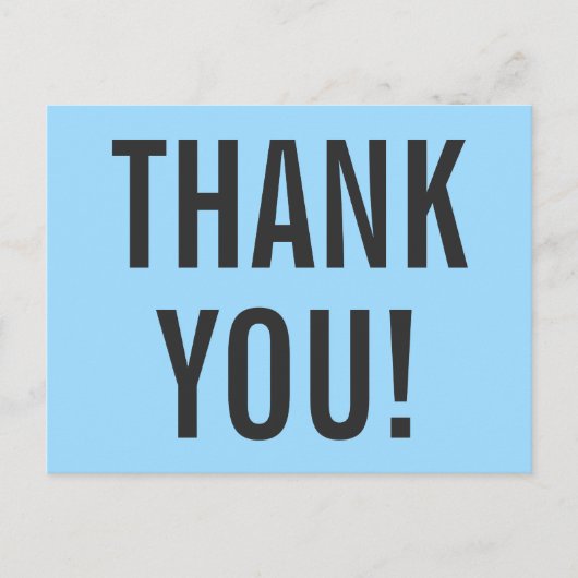 ミニマル主義者「ありがとう!」 ポストカード (正面)