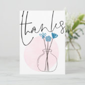 ミニマル予測できな花瓶スクリプ感謝していト サンキューカード (スタンド正面)