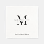 ミニマル企業のイベントのロゴカスタム スタンダードカクテルナプキン (正面)