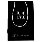 ミニマル企業のイベントブランドのビジネスロゴ ミディアムペーパーバッグ (正面)