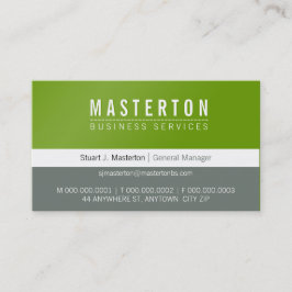 ミニマル企業のシンプル白草グレイ 名刺