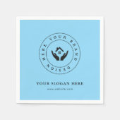 ミニマル企業のブランディングデザインペーパーナプキン スタンダードカクテルナプキン (正面)