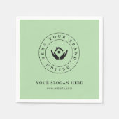 ミニマル企業のブランディングデザインペーパーナプキン スタンダードカクテルナプキン (正面)