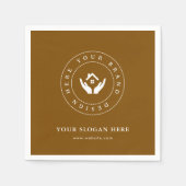 ミニマル企業のブランディングデザインペーパーナプキン スタンダードカクテルナプキン (正面)