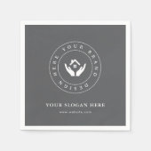 ミニマル企業のブランディングデザインペーパーナプキン スタンダードカクテルナプキン (正面)