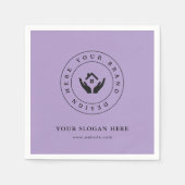 ミニマル企業のブランディングデザインペーパーナプキン スタンダードカクテルナプキン (正面)