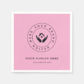 ミニマル企業のブランディングデザインペーパーナプキン スタンダードカクテルナプキン (正面)