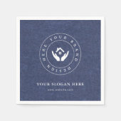 ミニマル企業のブランディングデザインペーパーナプキン スタンダードカクテルナプキン (正面)