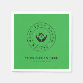 ミニマル企業のブランディングデザインペーパーナプキン スタンダードカクテルナプキン (正面)