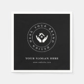 ミニマル企業のブランディングデザインペーパーナプキン スタンダードカクテルナプキン (正面)