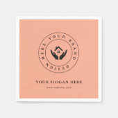 ミニマル企業のブランディングデザイン スタンダードカクテルナプキン (正面)