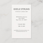 ミニマル企業のプロフェッショナルモダン 名刺 (裏面)