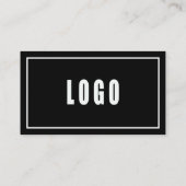 ミニマル企業のプロフェッショナル白黒 名刺 (裏面)