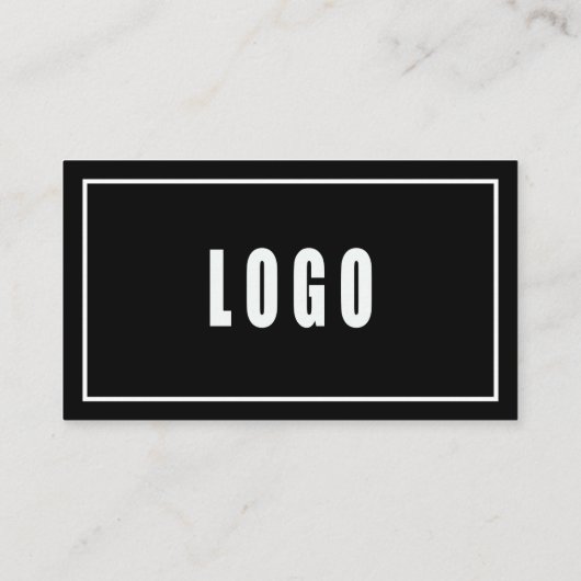 ミニマル企業のプロフェッショナル白黒 名刺 (裏面)