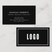ミニマル企業のプロフェッショナル白黒 名刺 (正面/裏面)