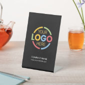 ミニマル企業のリストブラック会社のロゴ 台座サイン (インサイチュ)