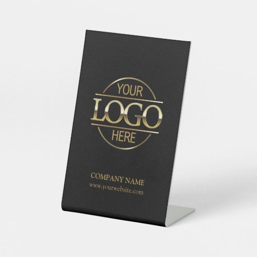 ミニマル企業のリストブラック会社のロゴ 台座サイン (正面)