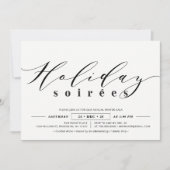 ミニマル企業のリストホリデーソイリーホリデーパーティー 招待状 (正面)