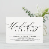 ミニマル企業のリストホリデーソイリーホリデーパーティー 招待状 (スタンド正面)