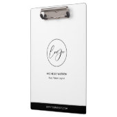 ミニマル企業のリストロゴ白黒カンパニー クリップボード (左)